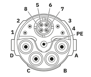SH-8EPC5-PCB-H2-L4-S-V1 - ตัวเชื่อมต่อแบบไฮบริด PCB 1554151 - Product Image 2