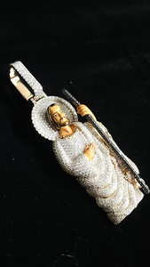 Colgante de lujo de moissanita San Judas, plata 925, joyería fina religiosa con incrustaciones de circonitas, regalo para hombres y mujeres - Product Image 2