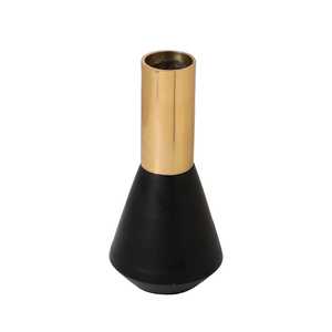 Jarrón Decorativo Moderno y Elegante en Negro y Dorado, 10 Pulgadas de Alto, Metal de Alta Calidad - Product Image 4