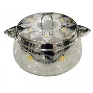 Casserole en acier inoxydable à motif floral et accents dorés, ustensile de cuisson en métal poli pour cuisinières à gaz et à induction – Offre Spéciale - Product Image 3