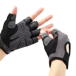 Gants de sport Geo Brothers Company en vinyle légers et respirants, demi-doigts, fermeture à boucle, protection de la paume, entraînement croisé, fitness - Product Image 2