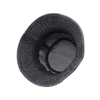 Topi Bucket Jeans Wanita Pria Unisex Musim Panas Pantai Perjalanan Lebar Model Distressed Topi Pelindung Matahari Ringan Dapat Dilipat Outdoor Bernapas 3D