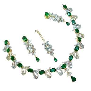 Classic Party Wear Crystal Fashion Jewelry <b>Sets</b> Necklace Earrings Ring Elegant <b>Gift</b> Jewelry for <b>Women</b> Wholesale Prices Customize - Product Image 1