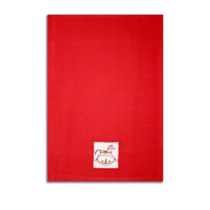Serviette de cuisine de qualité supérieure avec broderie pour Noël, 100% coton, couleur rouge, pour usage en cuisine. - Product Image 3