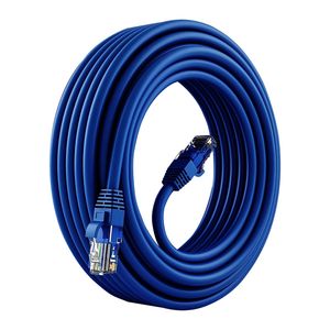 Cable Ethernet Cat 6 de 15 pies de largo, cable de conexión RJ45 de alta velocidad para WiFi, para interiores y exteriores, azul, para juegos, computadora, cable de datos de internet - Product Image 1