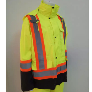 Chaqueta de Seguridad Reflectante de Alta Visibilidad, Impermeable, Ropa de Trabajo de Alta Visibilidad, Cortavientos para Construcción, Tráfico, Seguridad Vial, Impermeable - Product Image 4