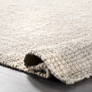Tapis moderne en jute, couleur unie, rectangulaire, tissage plat, écologique, pour salon, à poils fins et plats - Product Image 4
