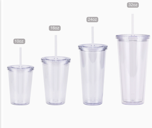 Vaso de plástico de doble pared con tapa, 16 oz, cuerpo recto, impresión disponible, colores y logotipos personalizables. - Product Image 4