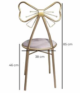 Tabouret de comptoir en acier inoxydable avec base en fer et coussin en velours, design moderne METAL WAVE, pour la décoration de la maison, les cafés et les bars, chaise haute, nouveauté - Product Image 6