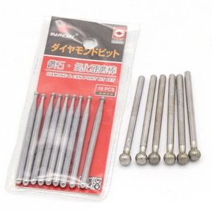 BAFA SURGICAL INSTRUMENTS Manual 1-20 piezas 1mm-6mm Punta de fresa de diamante CBN esférica para rectificado, vástago de 3mm, brocas para tallado y grabado de jade - Product Image 4