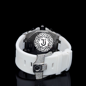 Montre mécanique en acier inoxydable avec diamants Moissanite glacés, chiffres arabes, style Hip Hop, très demandée, pour occasions décontractées et formelles - Product Image 6