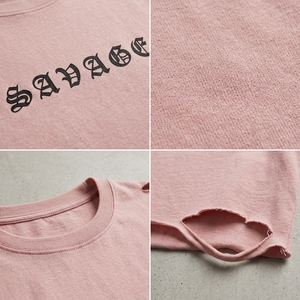 Camiseta de Manga Corta Casual para Mujer, 100% Algodón, Tejido Jersey Antipilling, Cuello Redondo, Se Aceptan Diseños ODM y OEM - Product Image 3