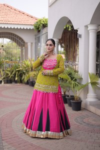 Lehenga choli spécial Navratri, lehenga choli de mariée en gros, lehenga choli bicolore, lehenga choli indien très demandé - Product Image 4
