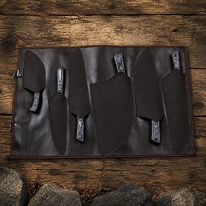 Juego de Cuchillos de Cocina Profesionales Hechos a Mano, Estilo Industrial, Ecológicos, Ambidiestros, de Acero Inoxidable, 6 Piezas, Juego de Cuchillos para Exteriores - Product Image 4