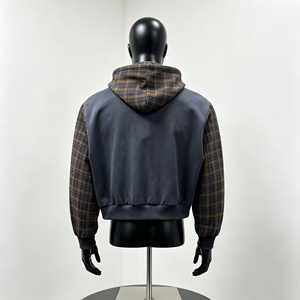 Camisa Chaqueta de Franela Estilo Urbano al por Mayor, Manga Larga, a Cuadros, Forro de Poliéster, Transpirable - Product Image 4