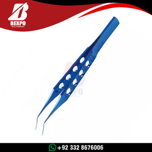 Pinzas Anguladas Premium para Suturas, Acero Inoxidable, Herramienta Microquirúrgica Oftálmica para Atar Suturas, Instrumentos Quirúrgicos con Marcas CE e ISO - Product Image 2