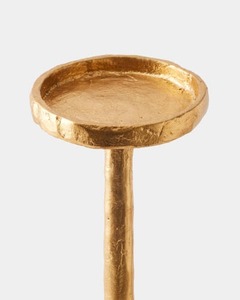 <b>Night</b> Edit Candle <b>Stand</b> Durable Home Decoration Metal Candle Holder Tall Textured Base White Candle Included - Product Image 3
