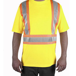 Camiseta de Seguridad de Alta Visibilidad, Transpirable y Resistente al Agua, Unisex, Reflectante, Uniforme de Trabajo Amarillo de Poliéster para Trabajadores de la Construcción - Product Image 4