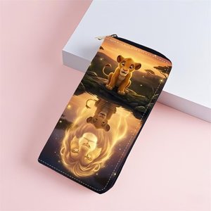 Portefeuille long pour enfants motif lion de dessin animé, mignon, en cuir PU, pour femme, porte-cartes de crédit, pochette de soirée, vente en gros - Product Image 4