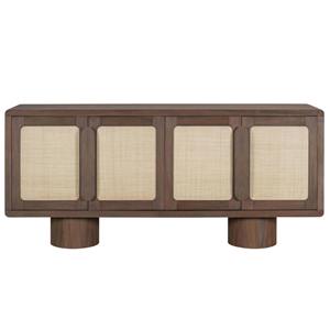 Elegant Handmade Wooden Buffet <b>Sideboard</b> Cabinet with Four Doors and Spacious <b>Storage</b> for Bedroom Kitchen and Dining Application - Product Image 2
