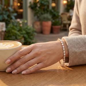 Pulsera de Tenis de Lujo con Diamantes de Moissanita Brillantes de Calidad Premium para Mujer, Ideal para Compromiso, Disponible a Buen Precio - Product Image 3