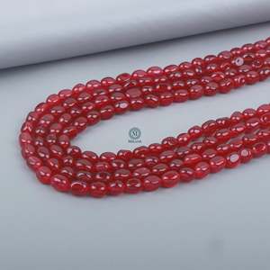 Mahir Ruby Designer Groom Kantha Fine Beaded Necklace - Product Image 2