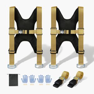 Sistema di Sollevamento per 2 Persone con Capacità di 450 Kg, 2 Cinghie di Fissaggio e Cinghie di Carico a Catena Regolabili - Product Image 1