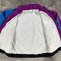 Vestes coupe-vent OEM personnalisées, design fin, col montant, broderie, nylon, style vintage rétro, fermeture éclair, pour hommes