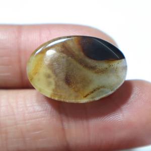 หินโมราอะเกตเจียระไนแบบหลังเบี้ยอะเกตตามธรรมชาติกำไลข้อมือหินอาเกตแบบเรียบขายส่งสำหรับหินอัญมณี - Product Image 3