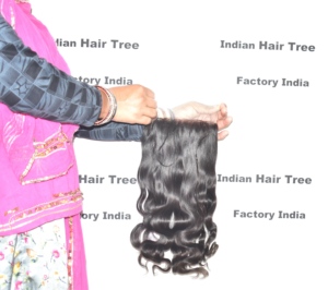 Extensions de cheveux humains pour femmes indiennes, ondulation naturelle 7*7, cuticules alignées, double tirage à la machine, pour tissage et tressage - Product Image 3