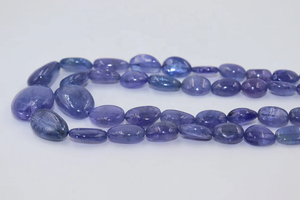 Perles de tanzanite AAA lisses dégringolées perles de pierres précieuses naturelles perles de gros en forme de pépite - Product Image 4