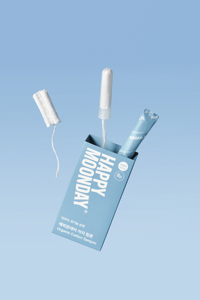 Tampon numérique bio Happy Moonday, ultra-fin, en coton biologique, pour une absorption légère et des soins féminins propres - Product Image 2