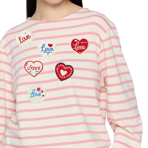 Parche Bordado Termoadhesivo con Forma de Corazón Romántico para Chaquetas y Bolsos - Product Image 6