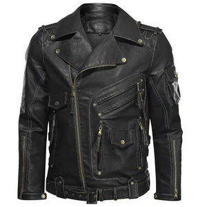 Stylish <b>Leather</b> <b>Jacket</b> for Men Custom Color 100% <b>Leather</b> Men's <b>Jacket</b> Custom Slim <b>Leather</b> <b>Jacket</b> - Product Image 1