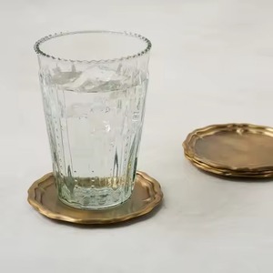 Handmade Metal <b>Coaster</b> <b>Set</b> Decorative Tea Coffee Cup <b>Coasters</b> for Home and Office Use - Product Image 1