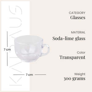 Juego de 4 Tazas de Té Redondas de Vidrio Transparente - Product Image 4