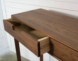 โต๊ะคอนโซลไม้มะม่วงสีดำเข้มข้นสำหรับห้องนั่งเล่น  วัสดุไม้เนื้อแข็ง  สำหรับทางเข้าวิลล่าระดับพรีเมียม  โถงทางเดิน  และห้องรับแขก - Product Image 5