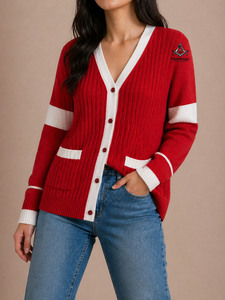 Suéter de Algodón con Textura Bordada de la Hermandad Griega Delta Sigma, Ropa Personalizada al por Mayor de HMR, Accesorios Griegos Universitarios - Product Image 4