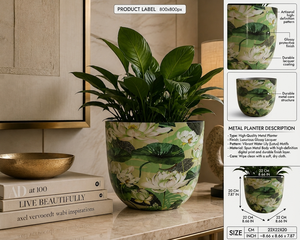 Set of 3 Modern Design Eco-Friendly Unique Iron Planter Pot <b>Sticker</b> Enamel Handmade for Home and Garden Decoration Customized - Product Image 5