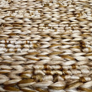 Handwoven Natural Water Hyacinth Area <b>Rug</b> Woven Flatweave Carpet Eco Friendly <b>Boho</b> Farmhouse Reversible Floor Mat - Product Image 5