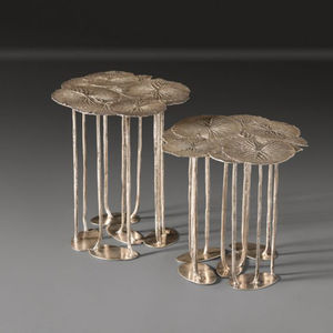 Tables basses et tables d'appoint de luxe en métal plaqué or de haute qualité, texture diamant, excellente qualité, pour la décoration du salon. - Product Image 4