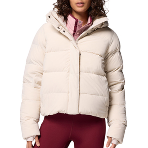 High Quality Women <b>Quilted</b> Jacket Hooded Full Sleeve Solid Color <b>Winter</b> Regular Thick Polyester Wadding Memory Fabric Breathable - Product Image 3