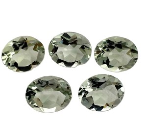 Ametyste vert clair naturel, poli, taille ovale, facetté, pierre précieuse en vrac 3x5mm-8x10mm RUHAN GEMS pour la fabrication de bijoux - Product Image 3