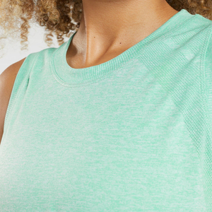 Nouveauté : débardeur blanc pour femme personnalisable avec logo, été, 65% coton, 30% polyester, 5% élasthanne, tricoté, pour yoga, gym, fitness - Product Image 2