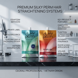 Crème lissante pour cheveux, design d'emballage personnalisé, flacon au parfum agréable - Product Image 1