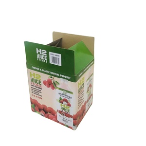 OEM Customizable H2 Mixed Color Square Juice Fruit Boxes 2mm Thick 5-Layer Corrugated <b>Paper</b> <b>Packaging</b> UV Coating Slotted Folding - Product Image 4
