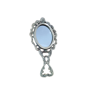 Vintage Pure Brass Handheld <b>Mirror</b> with Handle Antique <b>Makeup</b> <b>Vanity</b> Dressing Decorative Hand <b>Mirror</b> - Product Image 5
