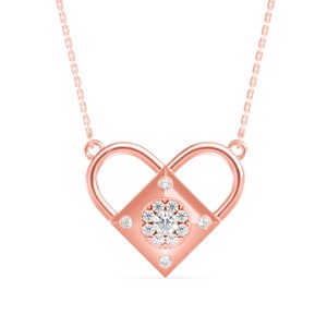จี้สร้อยคอรูปหัวใจประดับโมอิสซาไนต์เงินแท้ 925 - Product Image 3