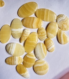 อัญมณีคริสตัลขัดเงาทรงผลึกสีเหลืองทรงวงรีขนาดตามสั่งสำหรับทำเครื่องประดับอัญมณีหลวม - Product Image 5