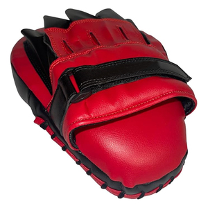 Curved Boxing Focus pad Mitts Leather Kickboxing Target Pads with Hand Grip Wrist Support for Boxing Training - Product Image 6